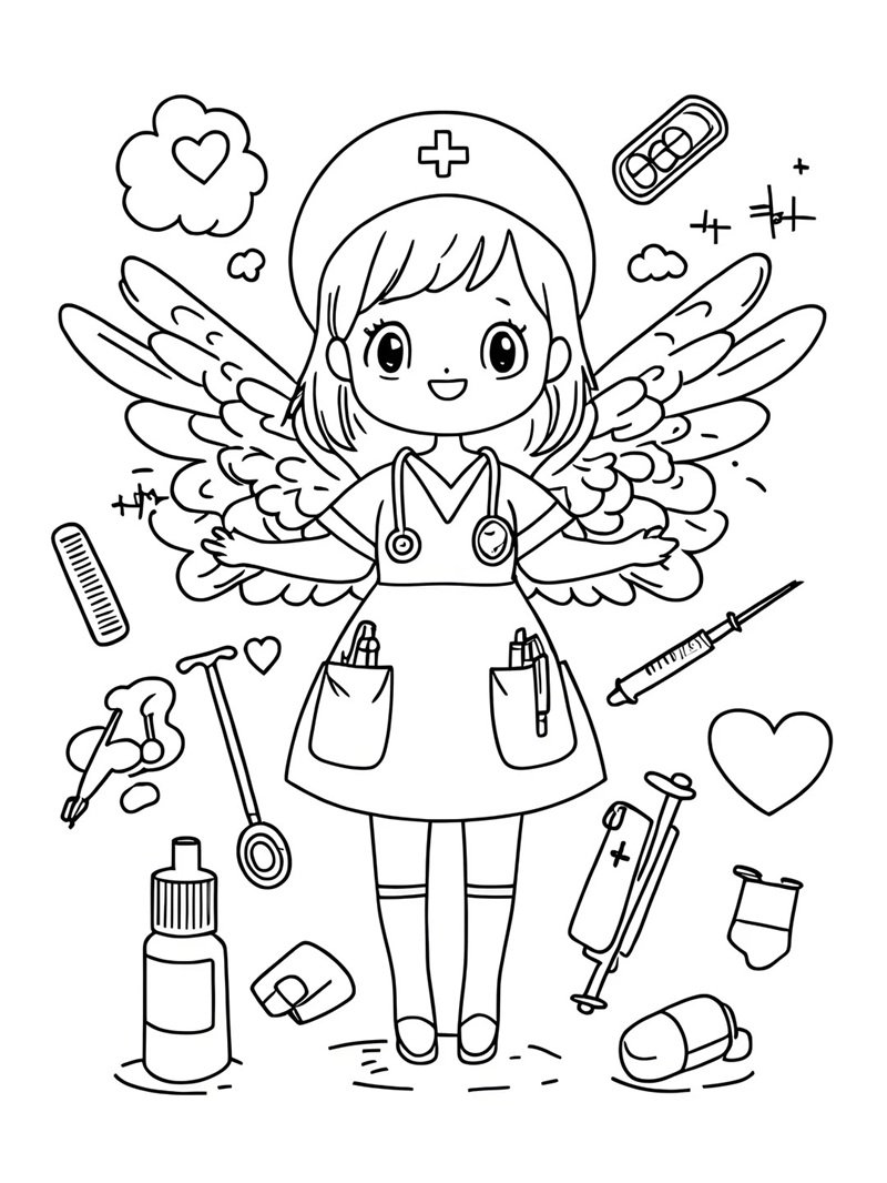 tranh tô màu bác sĩ 31