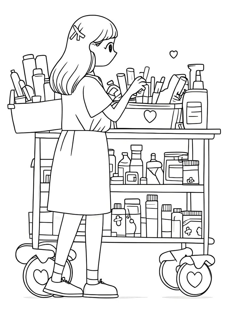 tranh tô màu bác sĩ 34