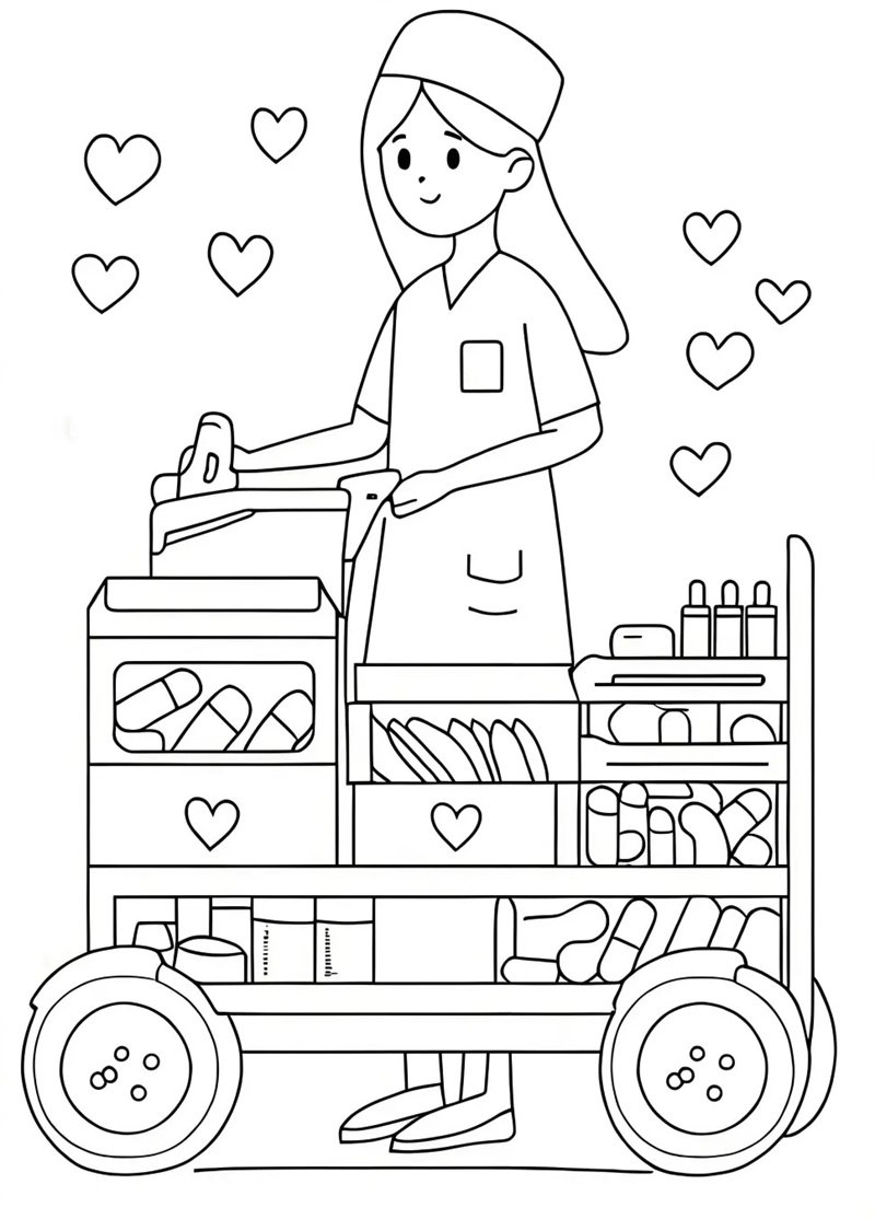 tranh tô màu bác sĩ 35