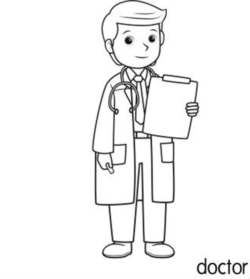 tranh tô màu bác sĩ 8