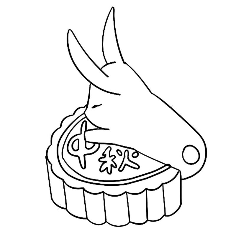 tranh tô màu bánh trung thu 13