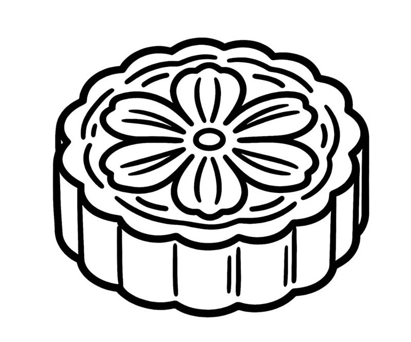 tranh tô màu bánh trung thu 14