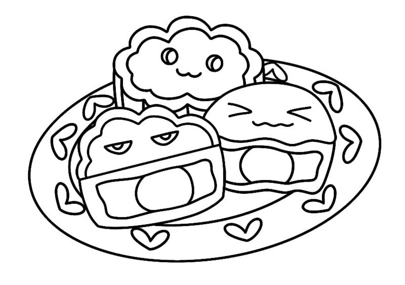 tranh tô màu bánh trung thu 15