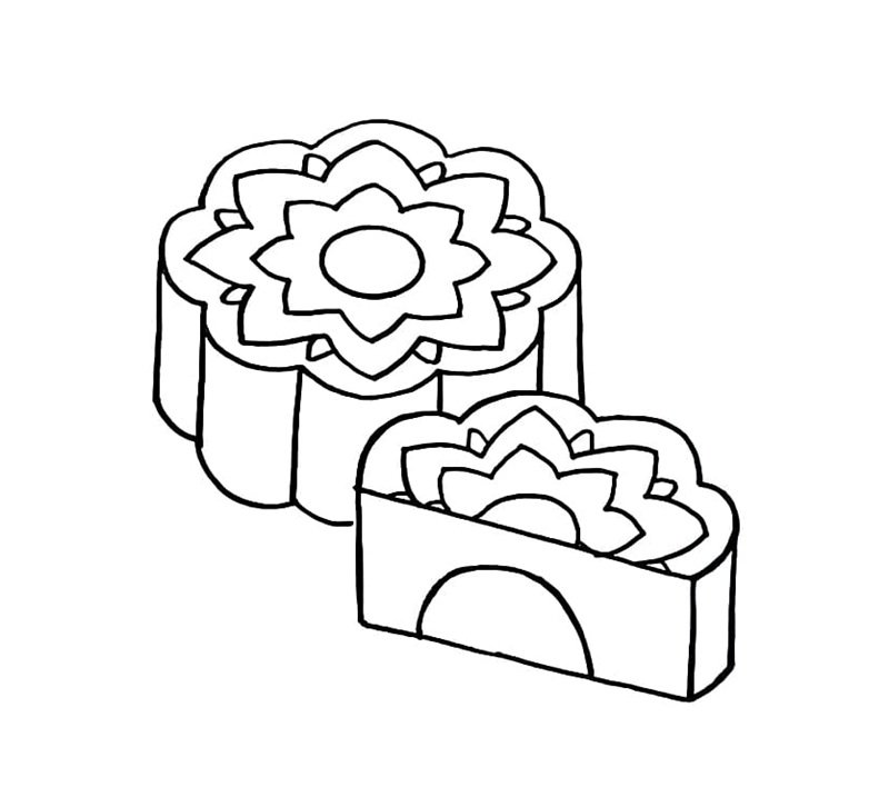 tranh tô màu bánh trung thu 16