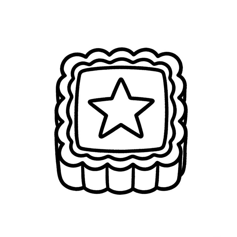 tranh tô màu bánh trung thu 23