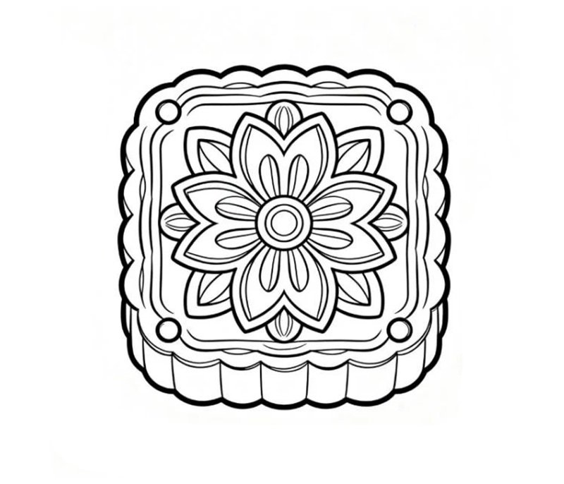 tranh tô màu bánh trung thu 33