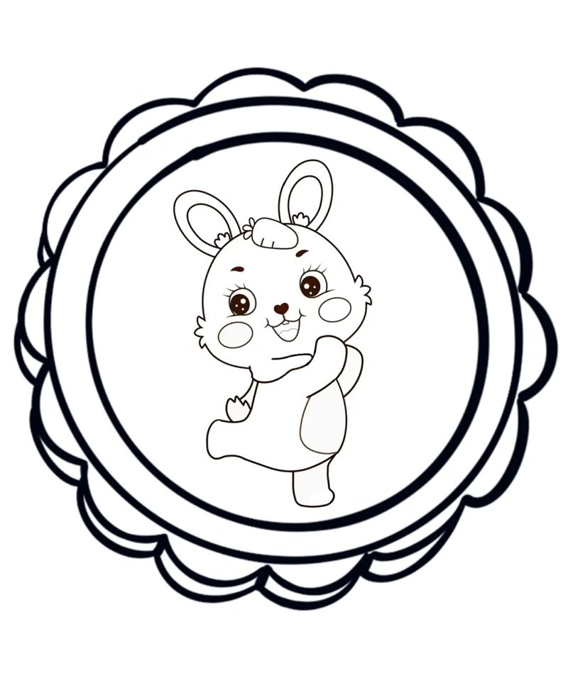 tranh tô màu bánh trung thu 35