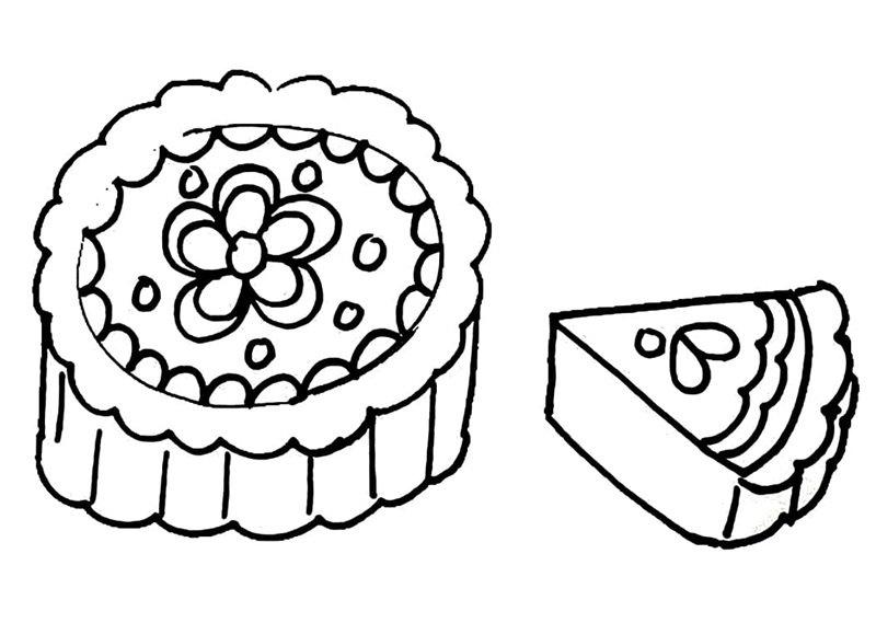 tranh tô màu bánh trung thu 5