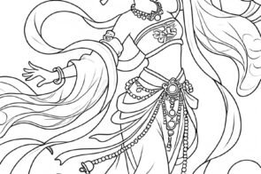 BST 90+ tranh tô màu chị Hằng Nga đầy thần thoại và sáng tạo