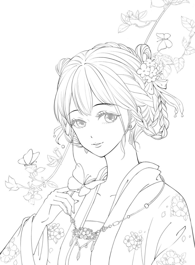 tranh tô màu chị hằng nga 28