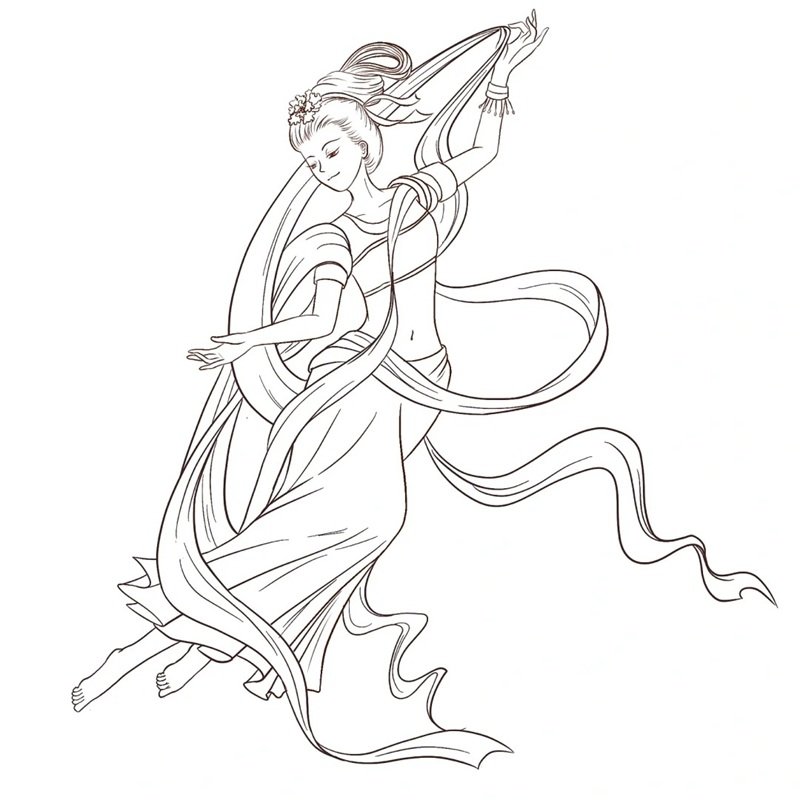 tranh tô màu chị hằng nga 29