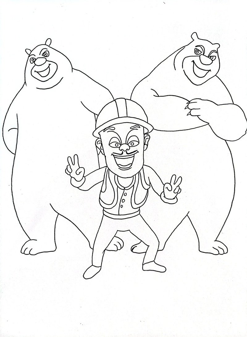 tranh tô màu con gấu 34