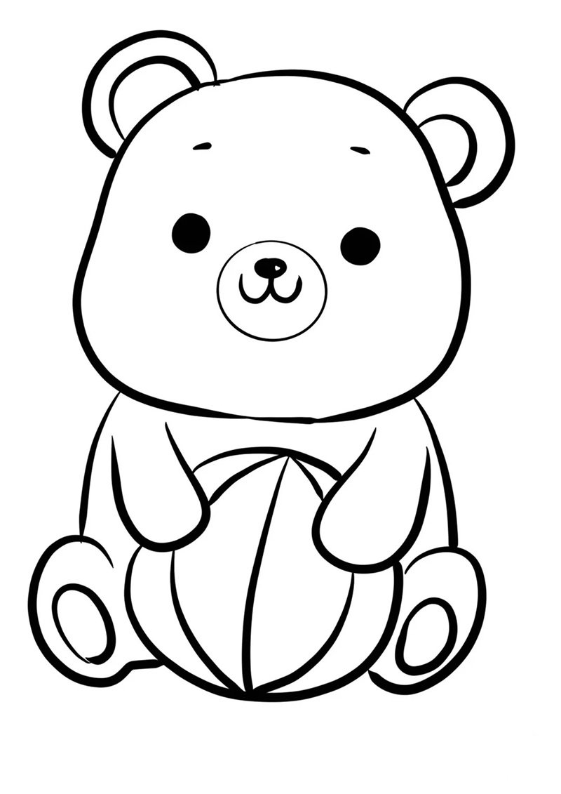 tranh tô màu con gấu 35