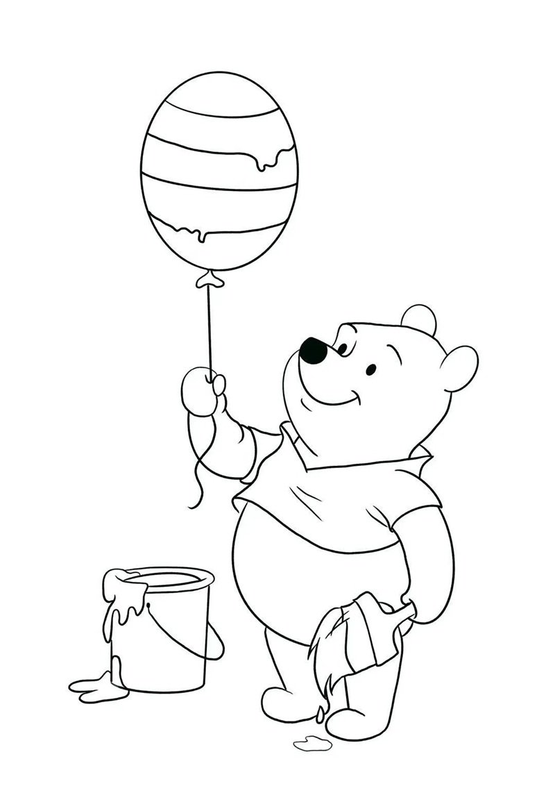 tranh tô màu con gấu 36