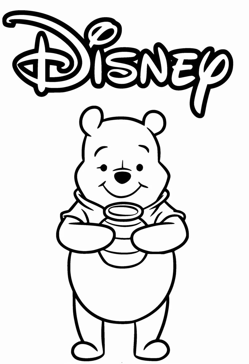 tranh tô màu con gấu 38