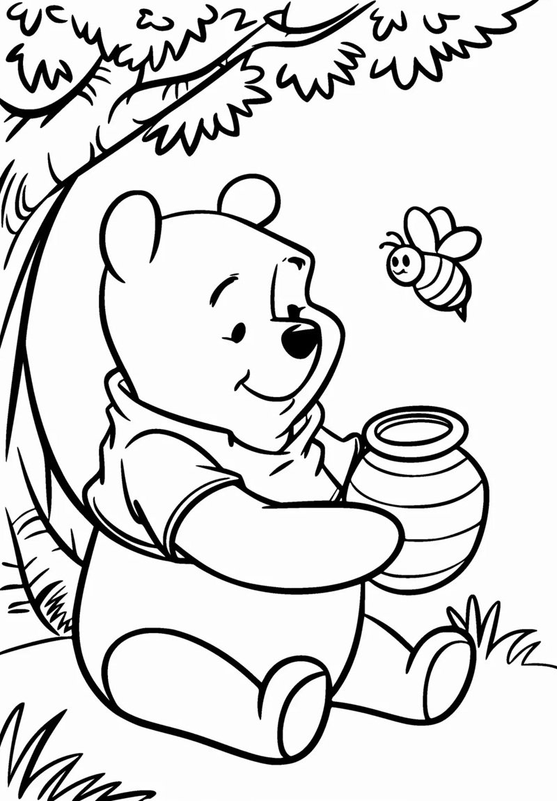 tranh tô màu con gấu 39