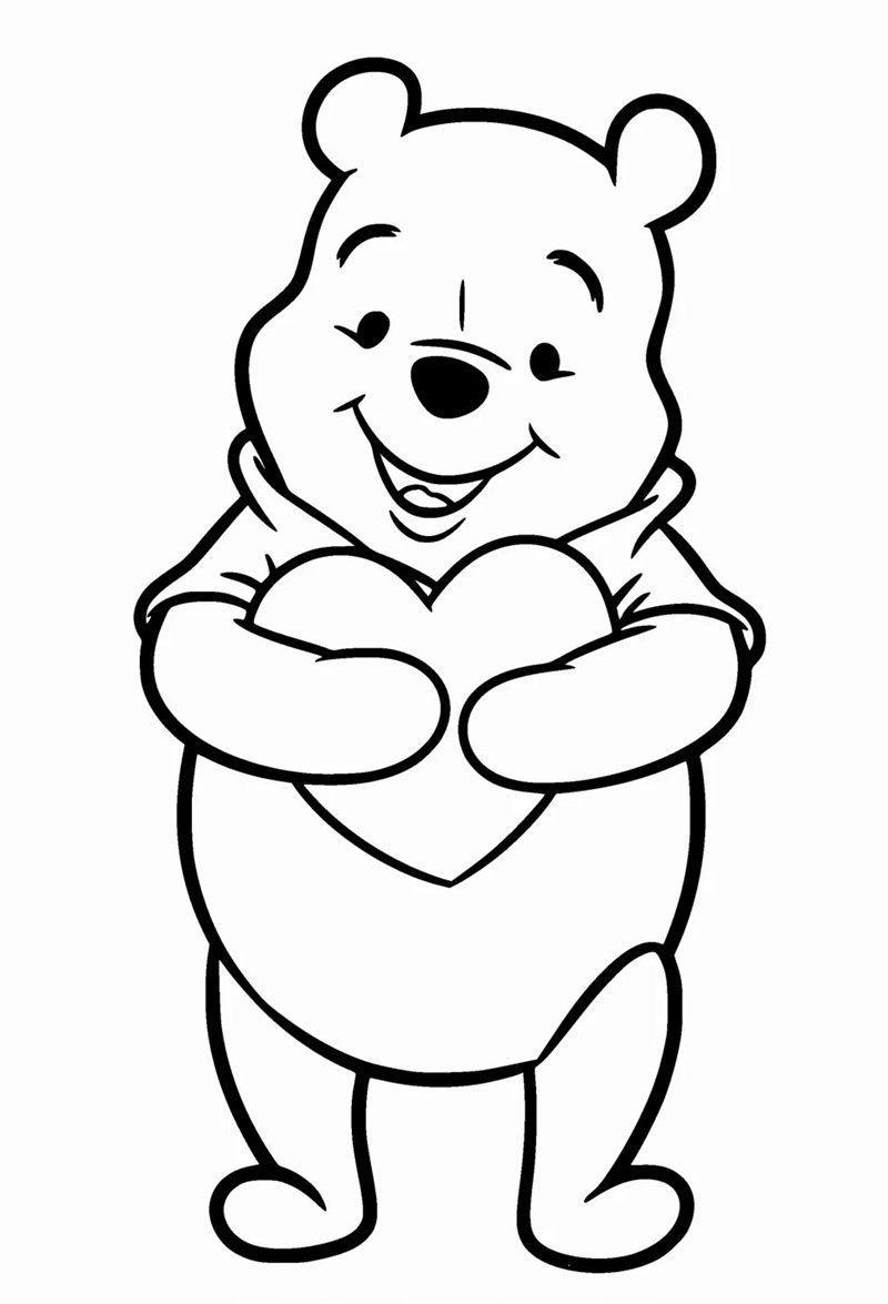 tranh tô màu con gấu 40