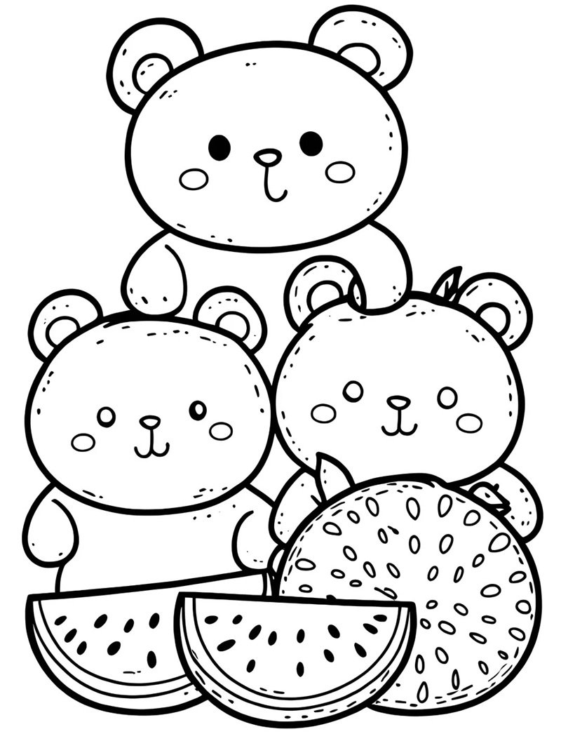 tranh tô màu con gấu 42