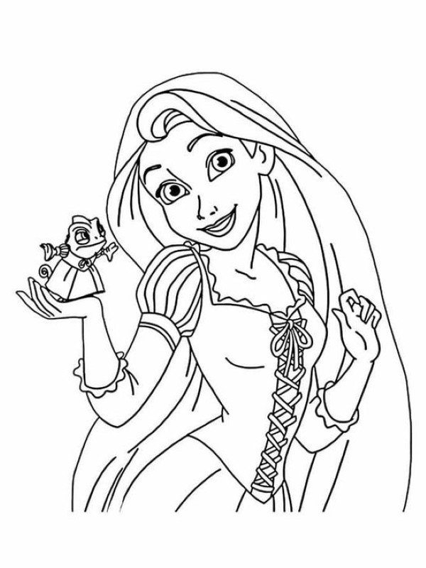 tranh tô màu công chúa tóc mây 1