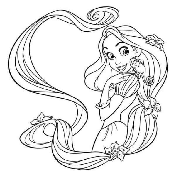 tranh tô màu công chúa tóc mây 10