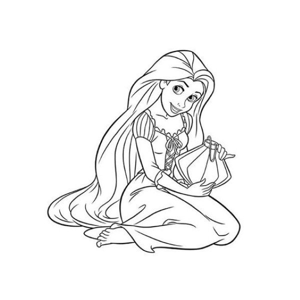 tranh tô màu công chúa tóc mây 11