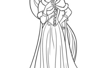 69+ tranh tô màu công chúa tóc mây – Sáng tạo cho trẻ em