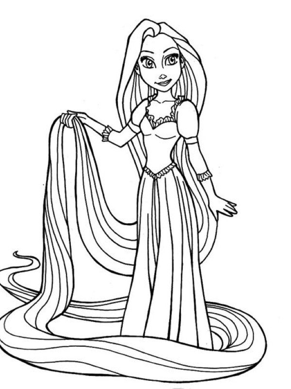 tranh tô màu công chúa tóc mây 34