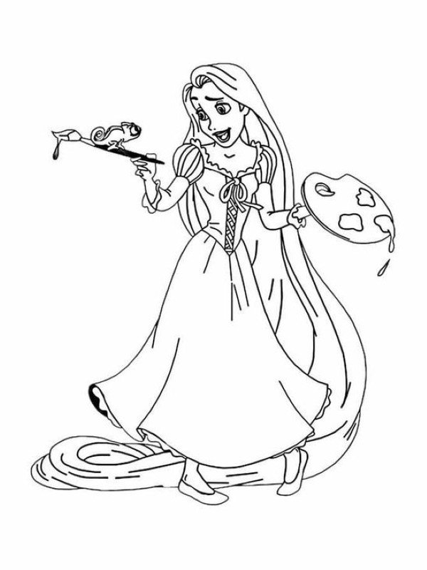 tranh tô màu công chúa tóc mây 35