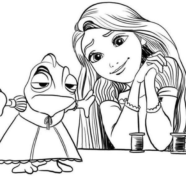 tranh tô màu công chúa tóc mây 36