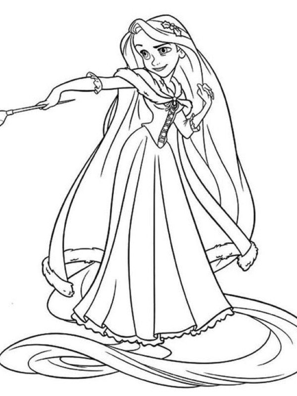 tranh tô màu công chúa tóc mây 4