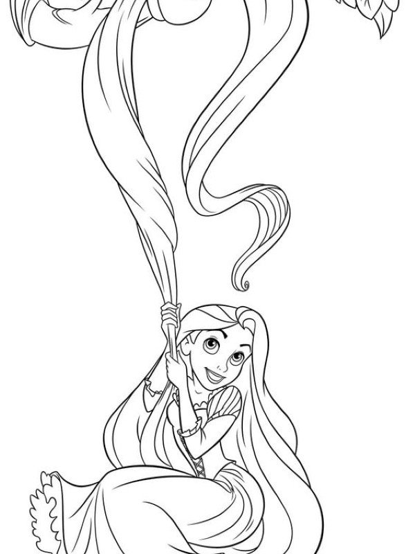 tranh tô màu công chúa tóc mây 5