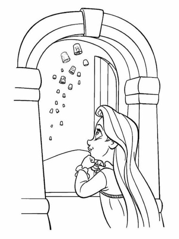 tranh tô màu công chúa tóc mây 9