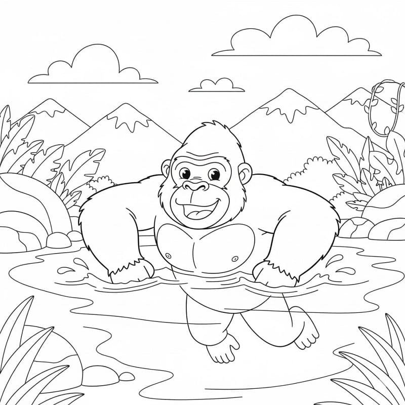 tranh tô màu động vật sống trong rừng 14