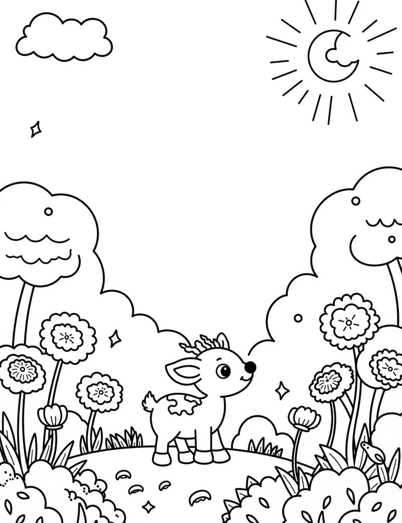 tranh tô màu động vật sống trong rừng 30