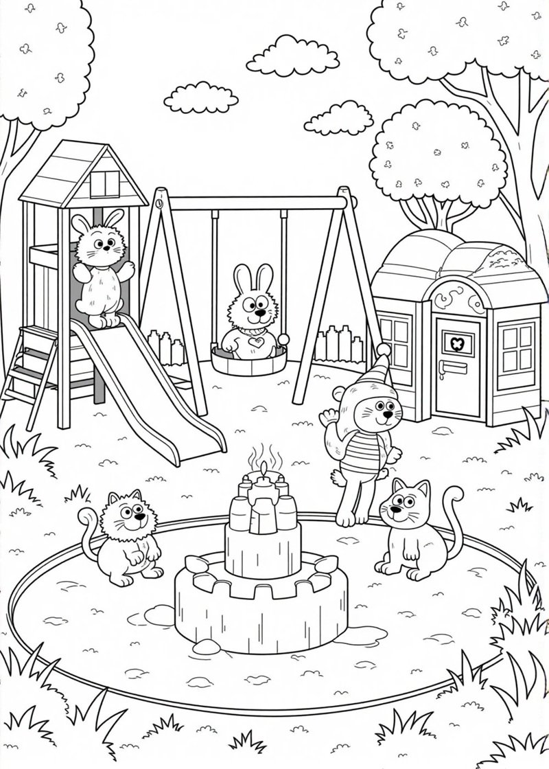 tranh tô màu động vật sống trong rừng 33