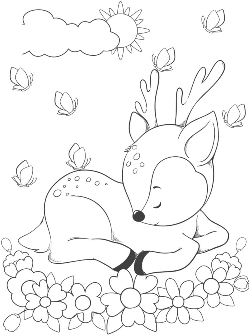 tranh tô màu động vật sống trong rừng 39