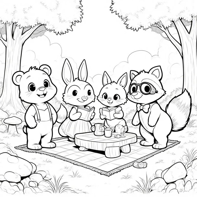 tranh tô màu động vật sống trong rừng 40