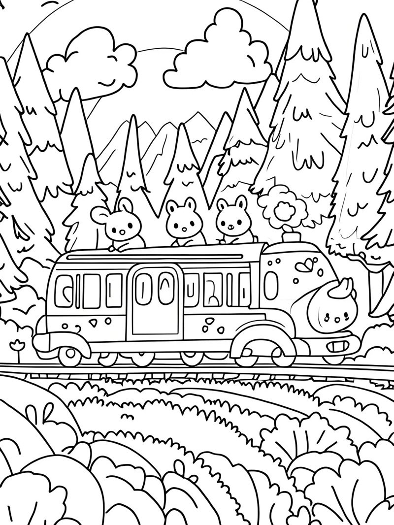 tranh tô màu động vật sống trong rừng 43