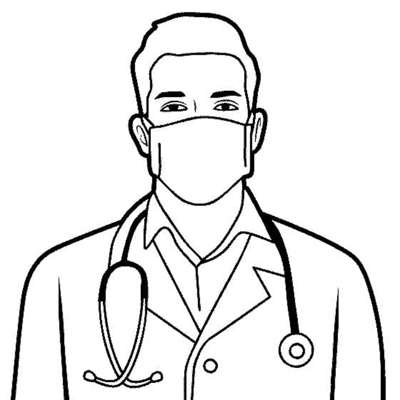 tranh tô màu dụng cụ bác sĩ 11