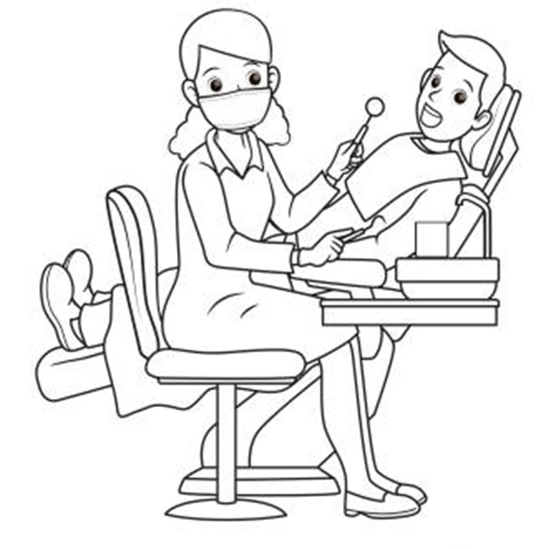 tranh tô màu dụng cụ bác sĩ 4