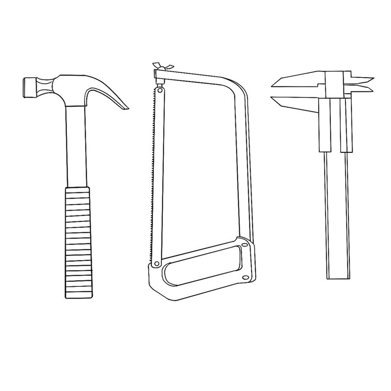 tranh tô màu dụng cụ nghề xây dựng 34