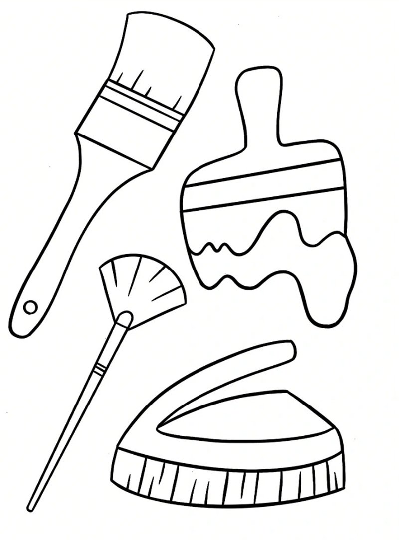 tranh tô màu dụng cụ nghề xây dựng 38