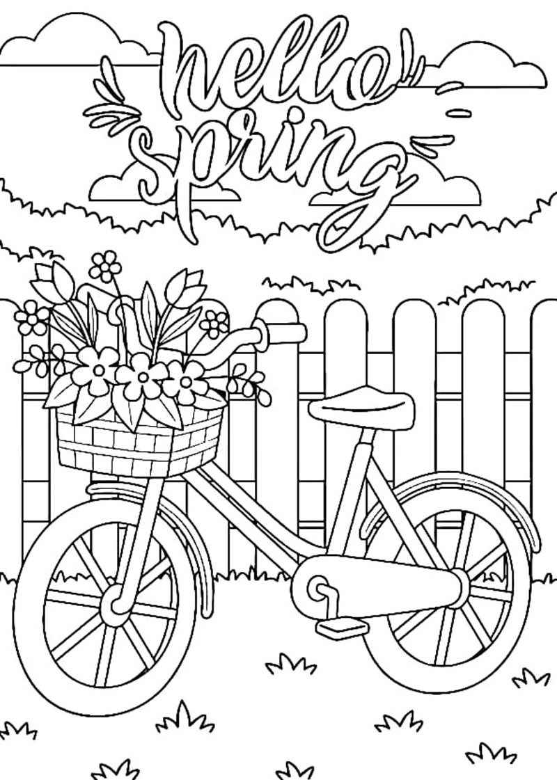 tranh tô màu mùa xuân 17