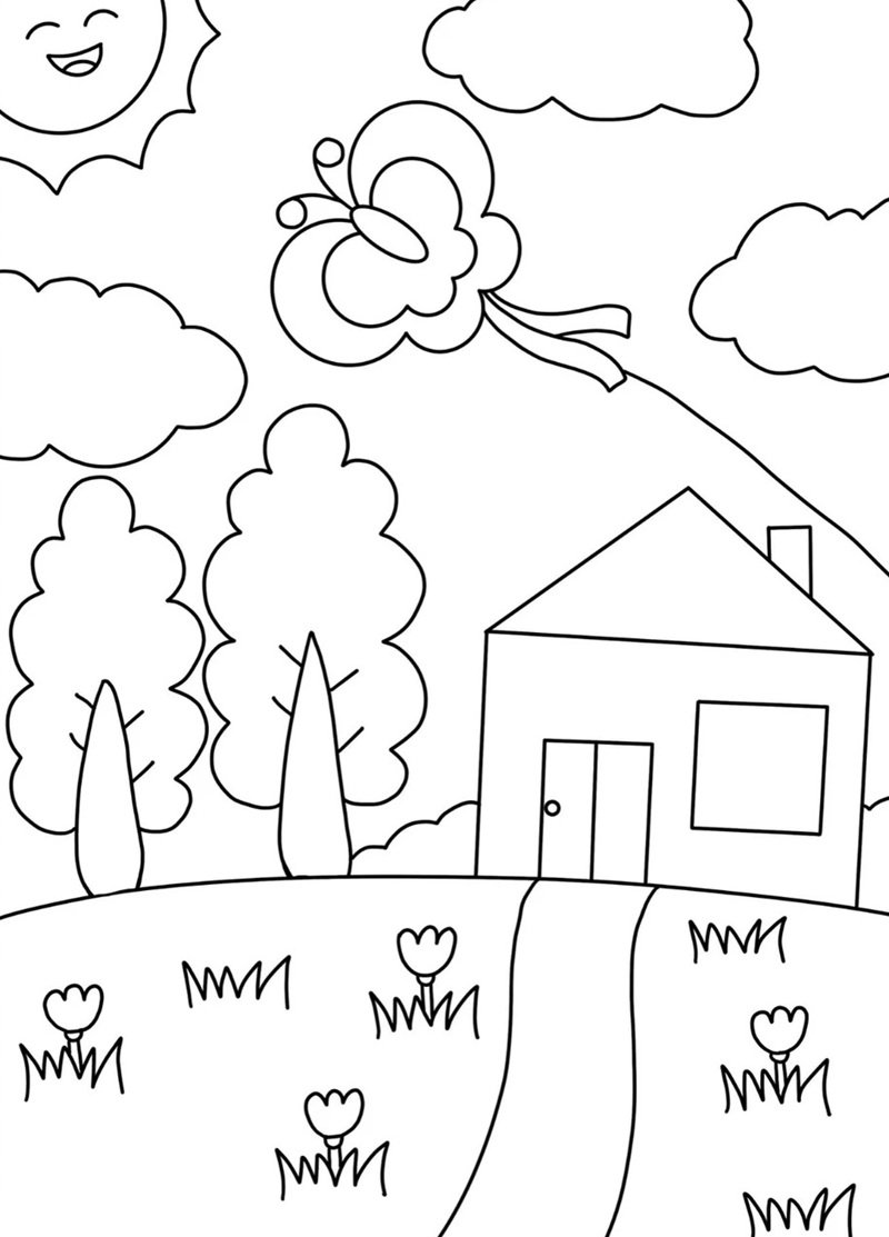 tranh tô màu mùa xuân 26