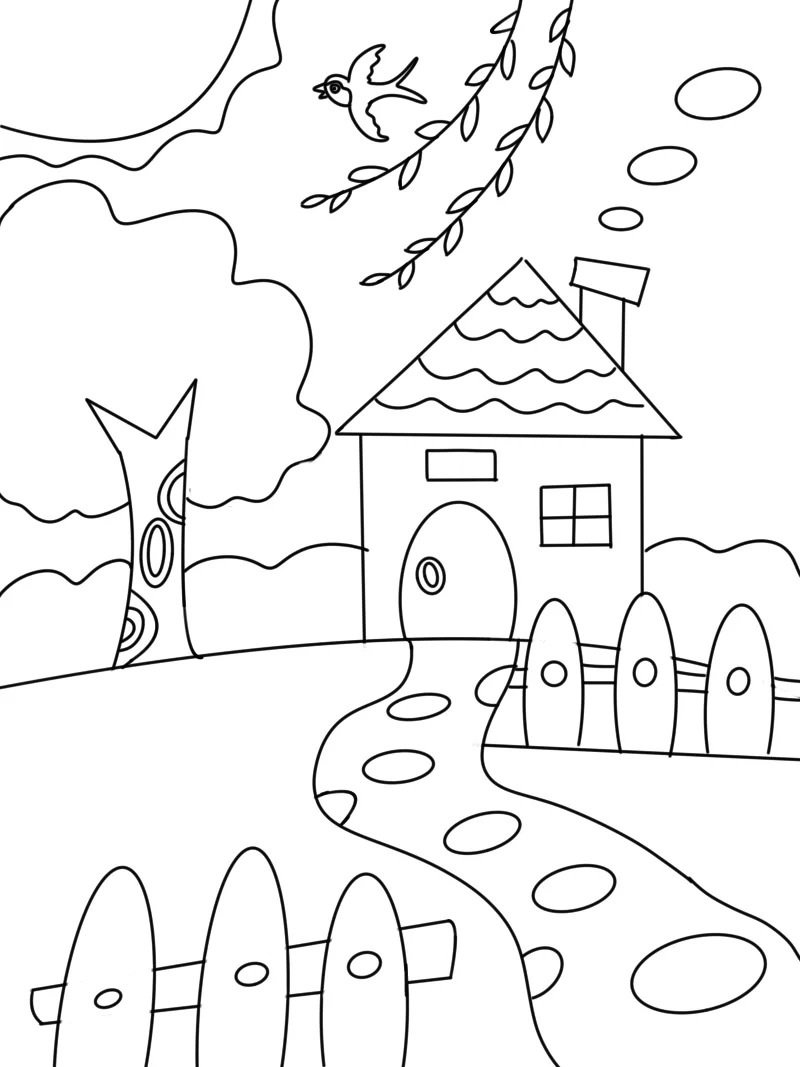 tranh tô màu mùa xuân 28