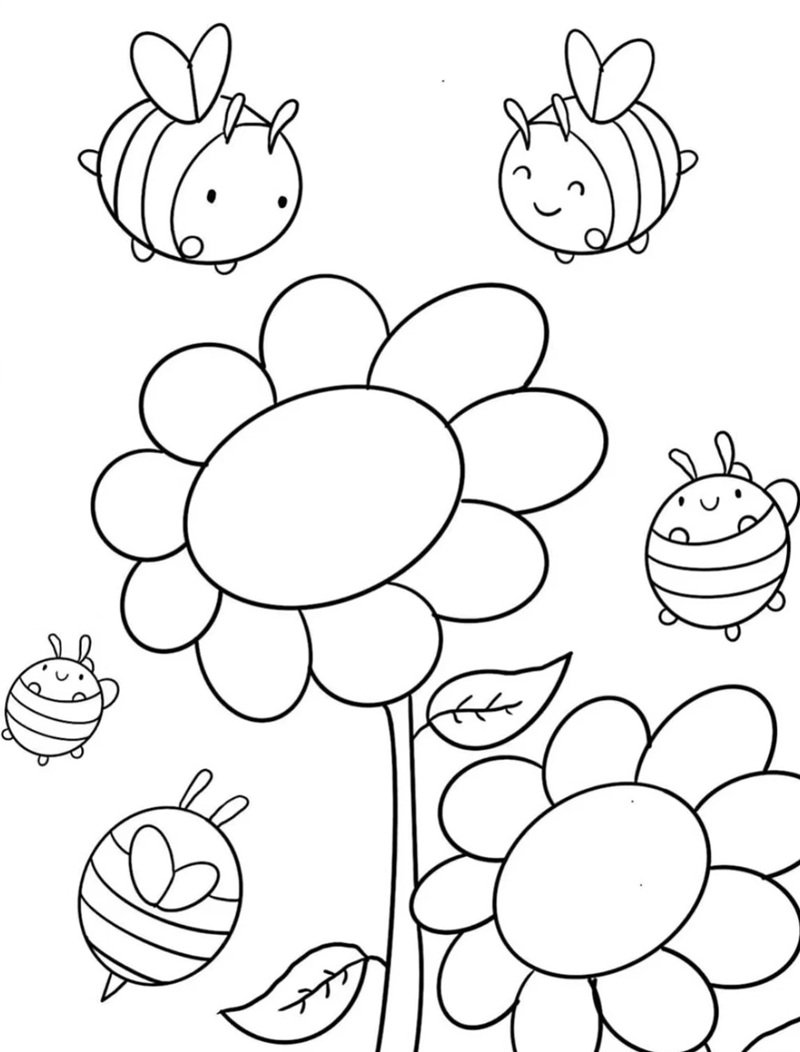 tranh tô màu mùa xuân 29