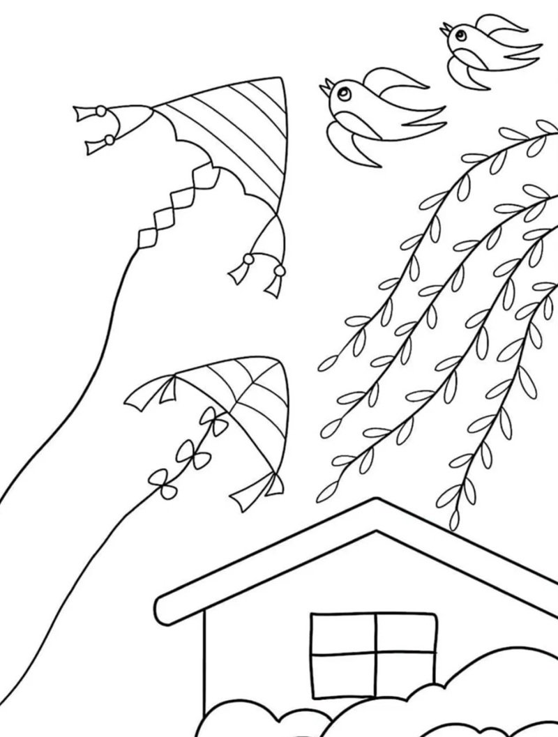 tranh tô màu mùa xuân 30