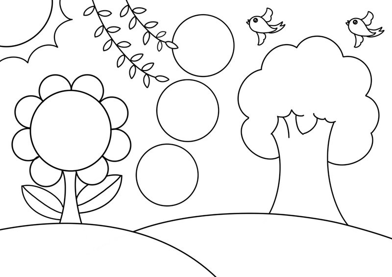 tranh tô màu mùa xuân 33