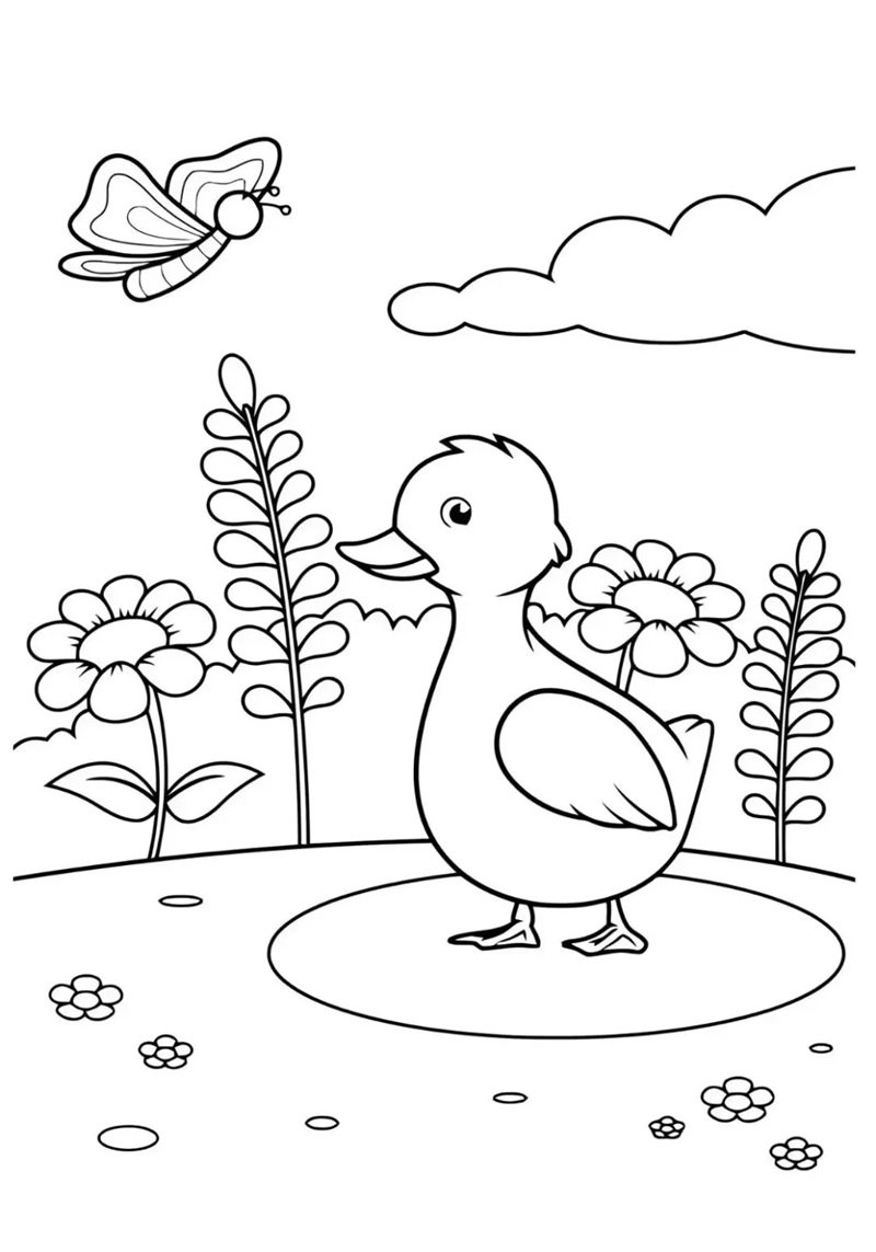 tranh tô màu mùa xuân 34