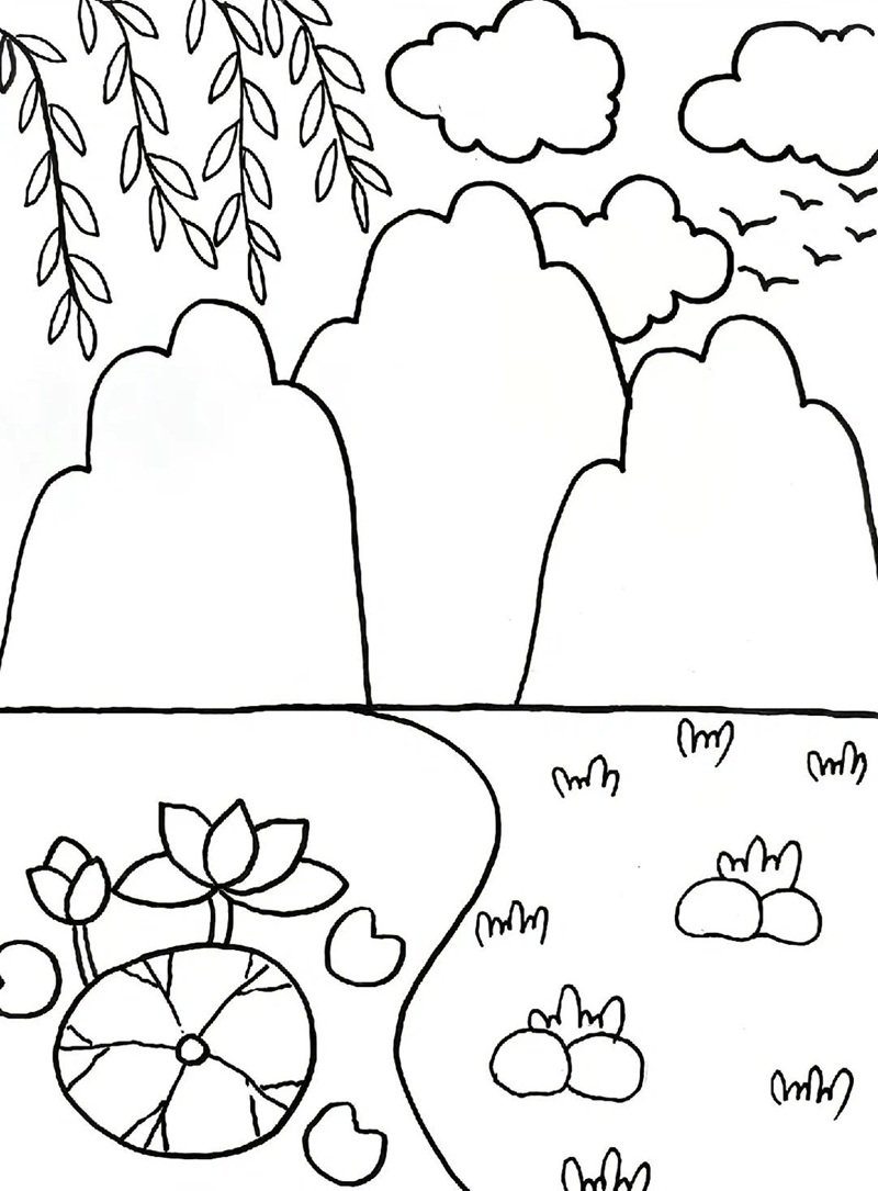 tranh tô màu mùa xuân 37